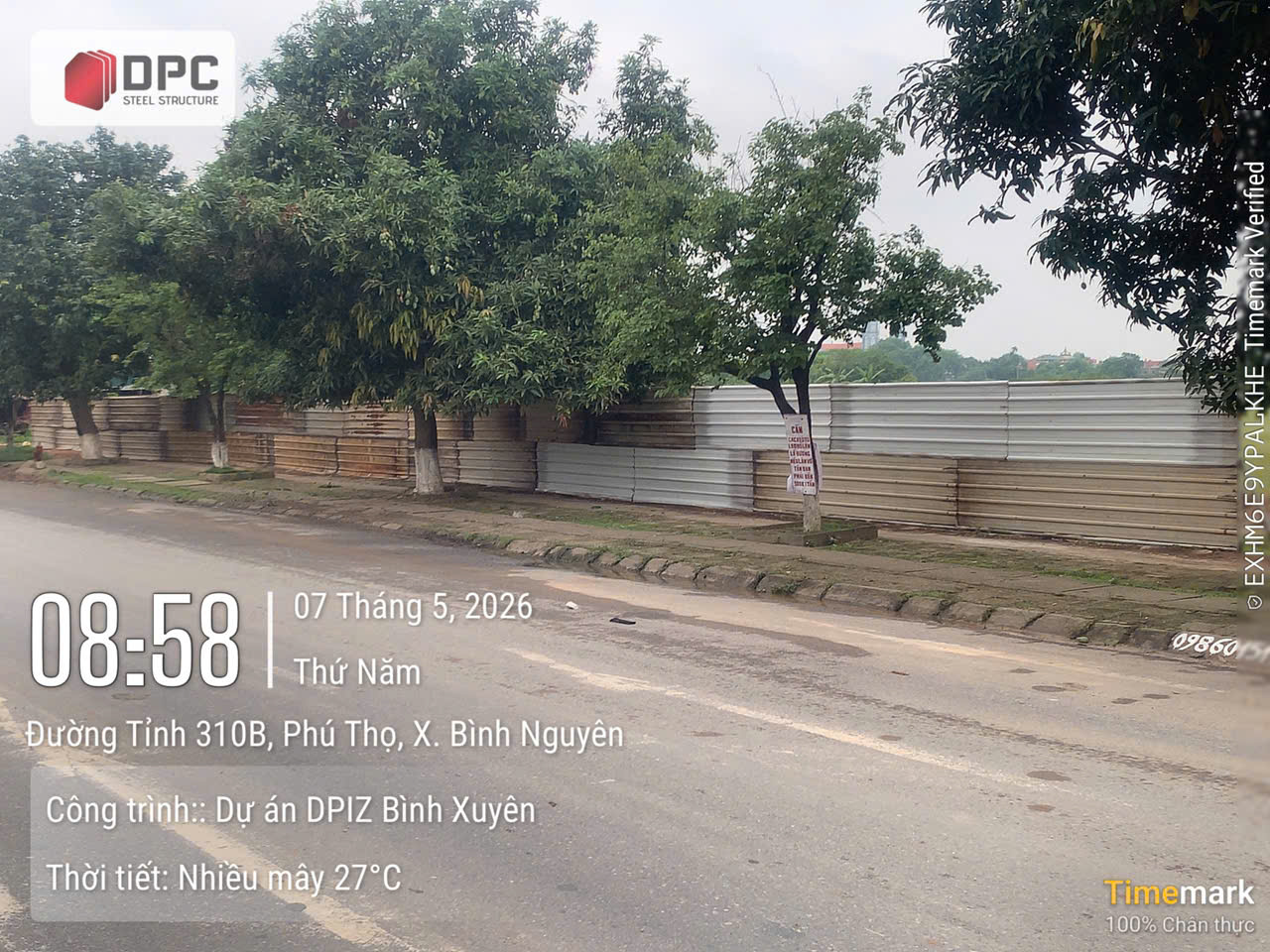 Tiến độ DPIZ Bình Xuyên hoàn thành lắp dựng hàng rào bảo vệ
